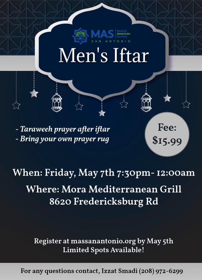 Men’s Iftar Muslim American Society San Antonio